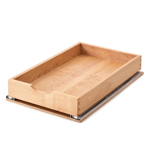 Draworia Pull Out Cabinet Drawers - 6x2 Size Options (12-23'W,18-21'D), Pre-Assembled with Soft Close Slides, Solid Beechwood, Easy Installation(12'W x 18'D) - Image 1
