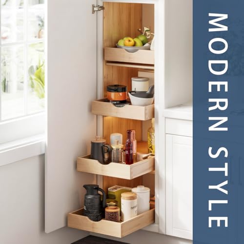 Draworia Pull Out Cabinet Drawers - 6x2 Size Options (12-23'W,18-21'D), Pre-Assembled with Soft Close Slides, Solid Beechwood, Easy Installation(12'W x 18'D) - Image 3
