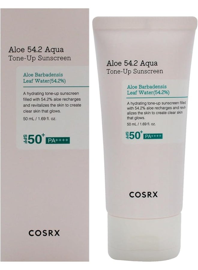 COSRX Aloe 54.2 Aqua Tone-Up Sunscreen SPF 50 Plus by Cosrx for Unisex - 1.69 oz Sunscreen - Image 2