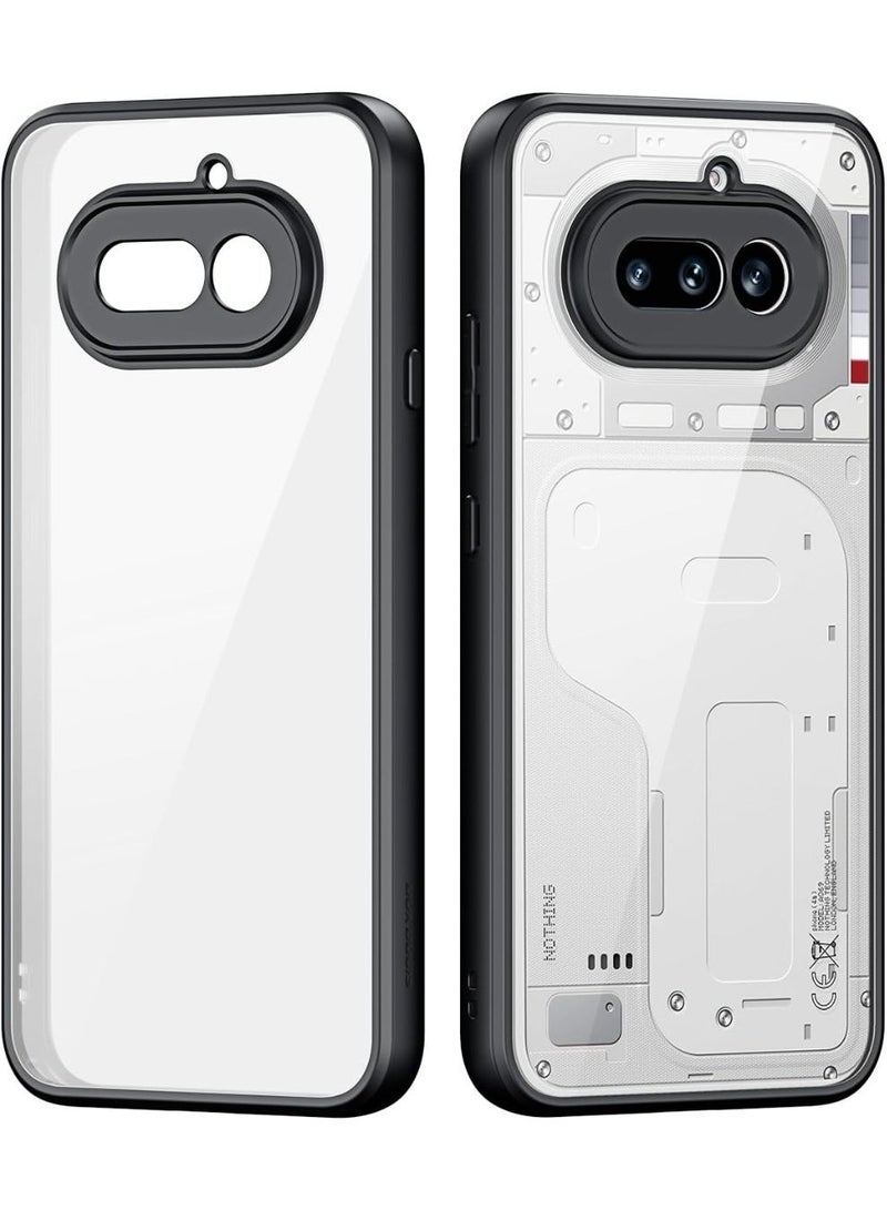 Case for Nothing Phone 4a Shockproof Crystal Clear Hard Back Cover Anti-Yellowing Case 360 Degree Protection TPU Bumper Transparent Back Cover Case - Image 1