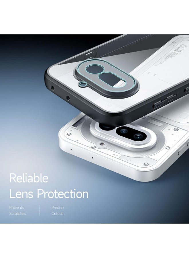 Case for Nothing Phone 4a Shockproof Crystal Clear Hard Back Cover Anti-Yellowing Case 360 Degree Protection TPU Bumper Transparent Back Cover Case - Image 2
