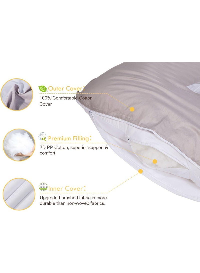 bunca Pregnancy pillow for back and belly support during and after pregnancy for safe and comfortable sleep, with a washable cover 🤰 - Pregnancy Pillow - Image 4