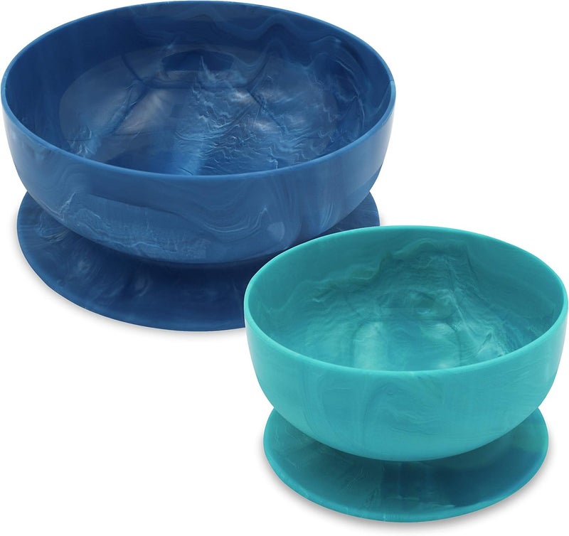 ChooMee Silicone Suction Bowls  Extra Strong Suction with Firm Bowl  Ideal for Infant and Toddler Baby Led Feeding  Medium  Small 2 CT - Image 1