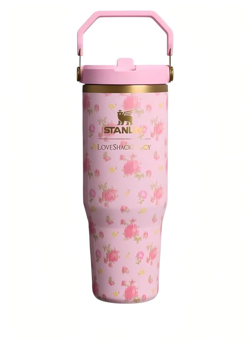 Stanley 1913 x LoveShackFancy IceFlow™ Flip Straw Tumbler | 30 OZ - Image 1