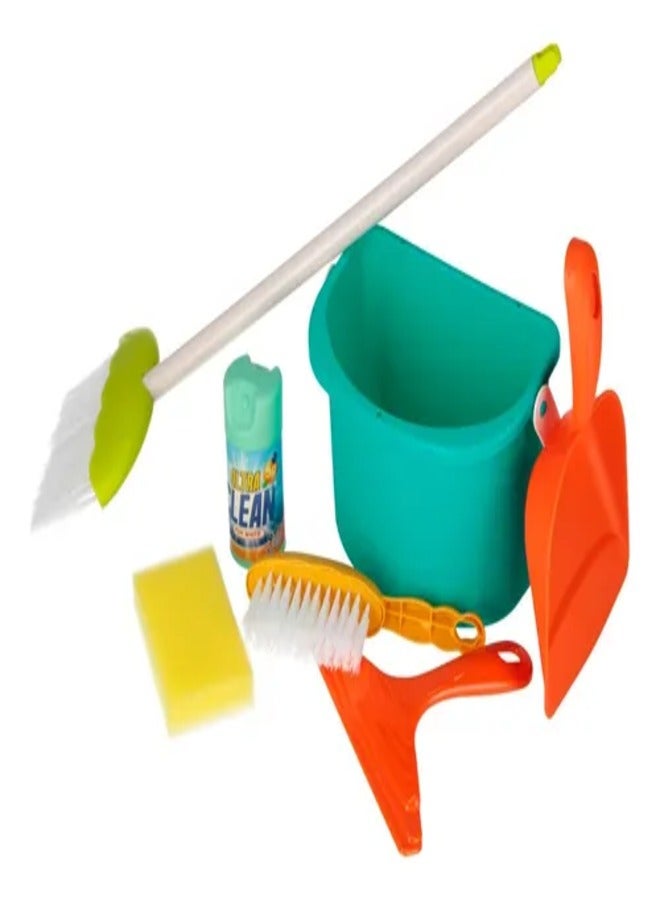 Whynot Kids Cleaning Play Set with Broom, Dustpan, Brush & Realistic Accessories – 6-Piece Educational Toy - Image 3