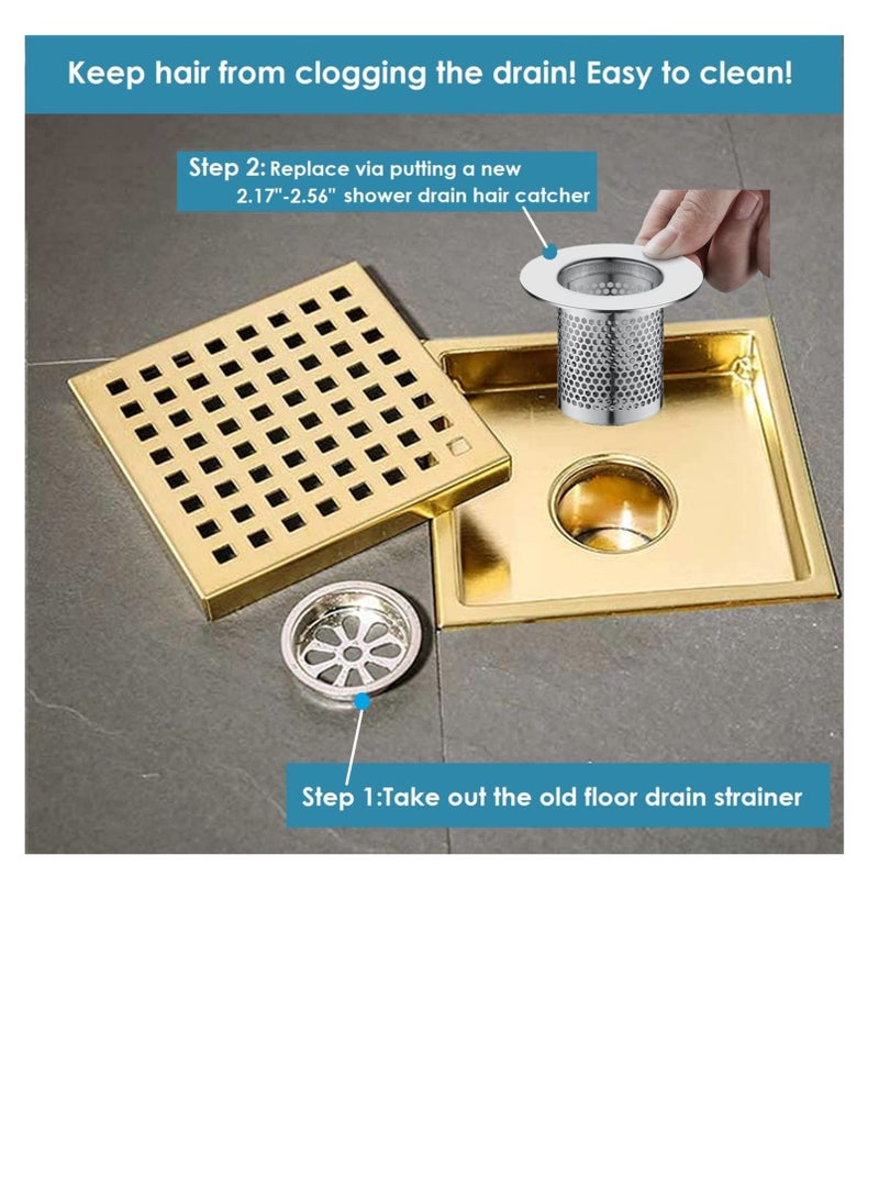 Excefore 3 Pack Sink Strainer Bathroom Sink, Floor Drain Strainer, Stainless Steel Hair Strainer for Bathroom, Laundry, RV and Lavatory (Size from 1.25" to 2.17"） - Image 5