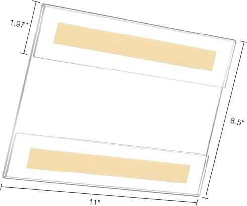 Ludery 85 x11 Acrylic Picture Frame Set of 6 Wall Mounting Frame 85x11 Clear Certificate Document Frame Diploma Frames for Wall Display Horizontal - Image 3