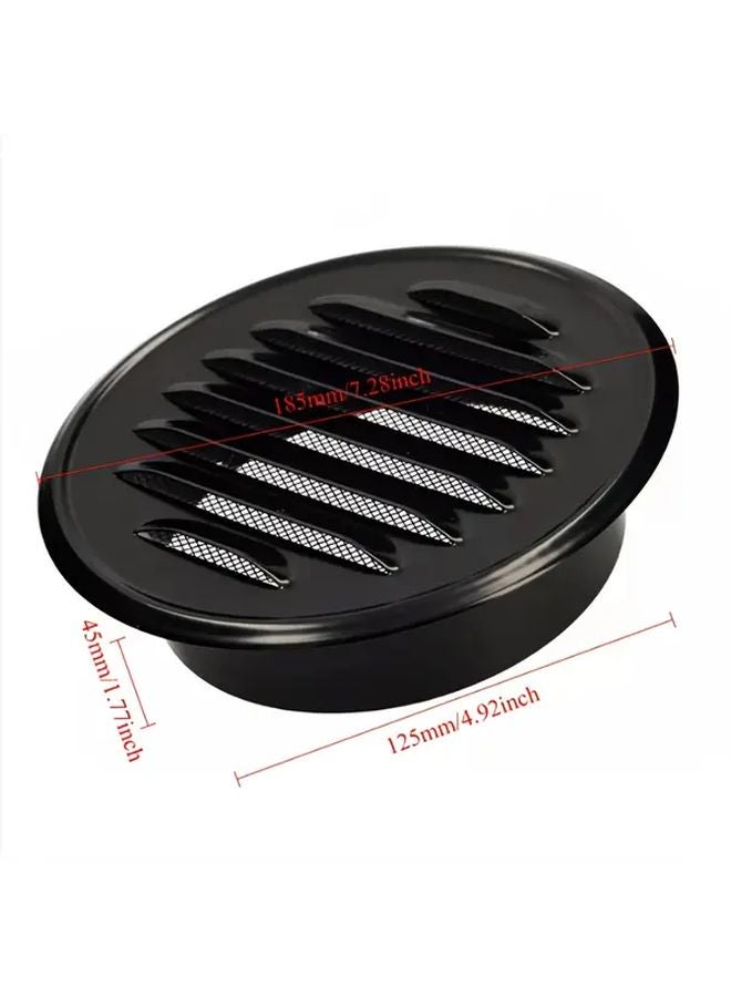 Stainless Steel Vent Grille 4 92 Inch Round Duct Cap Air Ventilation Cover Wall Mounted - Image 1