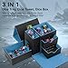 Stepane Dice Tray Dice Tower Storage Box 3 in 1 Dice Holder Case Dice Rolling Tray Dice Rolling Tower Dice Storage Drawers Leather Magnetic Closure DND Accessories Gifts for RPG MTG BlackBlue - Image 4