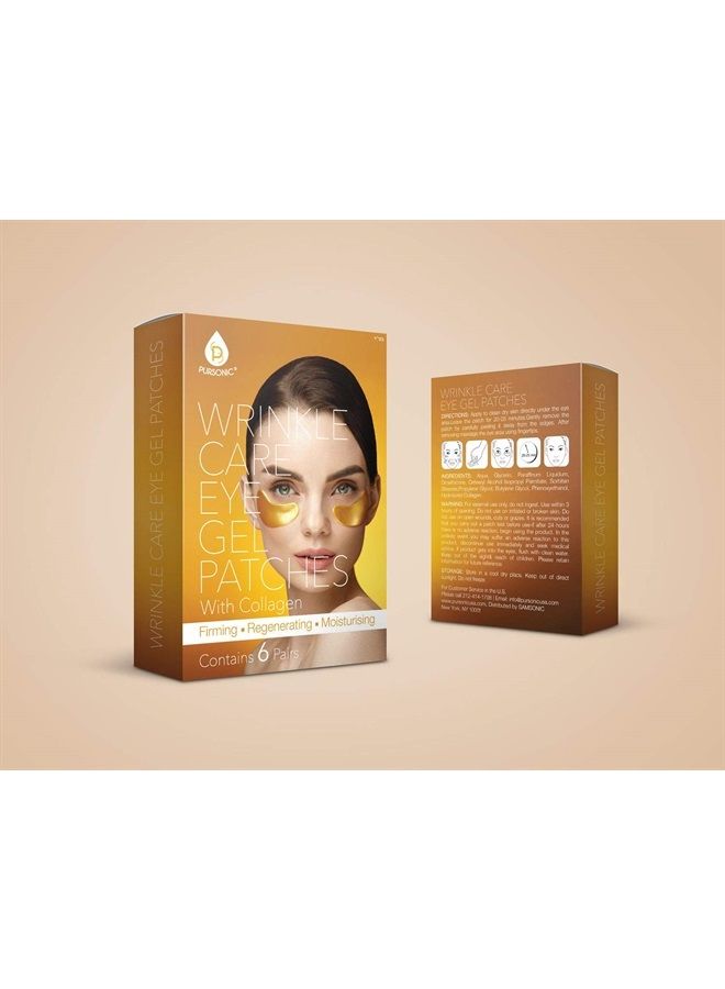 Pursonic Wrinkle Care Eye Gel Patches with Collagen for Puffy Eyes, Dark Circles, & Wrinkles - Hydrates and Rejuvenates Skin for Anti-Aging Effects  - Image 2
