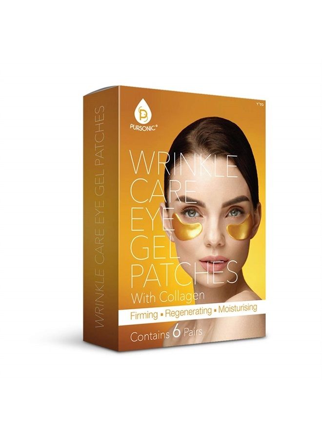 Pursonic Wrinkle Care Eye Gel Patches with Collagen for Puffy Eyes, Dark Circles, & Wrinkles - Hydrates and Rejuvenates Skin for Anti-Aging Effects  - Image 1