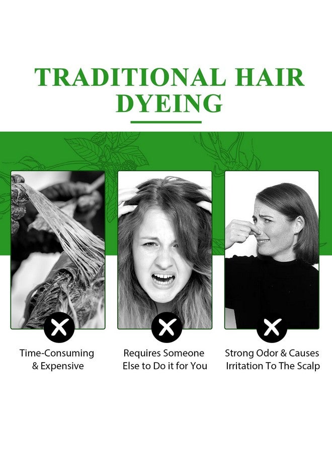 ALIVER Hair Dye Shampoo(Black) Natural Hair Dye Shampoo 3In 1 Hair Dyeing+Nourishing+Growing 500Ml Harmless Hair Care Herbal Essences For Hair And Scalp Hypoallergenic Hair Dye Shampoo - Image 5