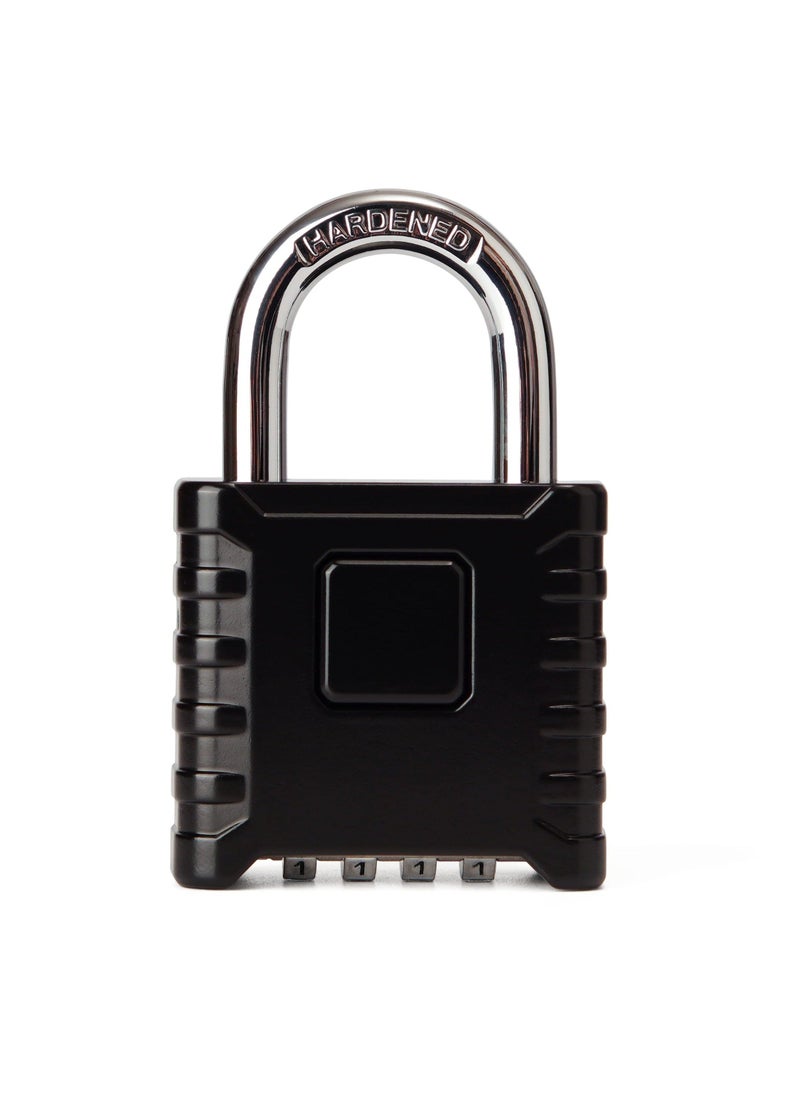 Generic - Heavy Duty Combination Padlocks Outdoor, 52mm Stainless Steel 4 Digit Locker Code Padlock Weatherproof, 4 Digit Combination Padlock for Home Shed Fence Warehouse Garage Black - Image 1