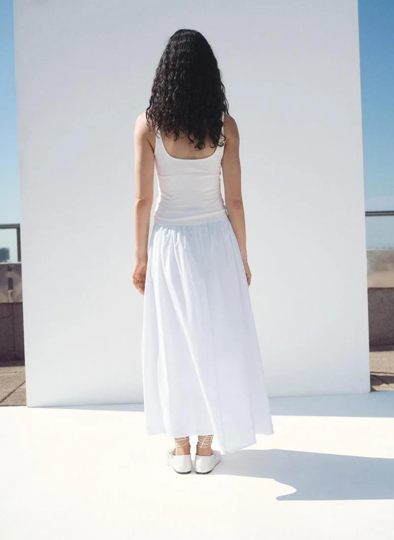 مانجو Casual V-Neck Cotton Top