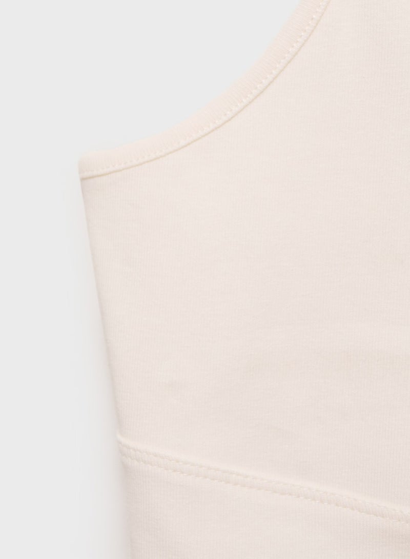 MANGO Casual V-Neck Cotton Top - Image 3