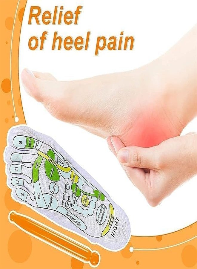 RECLUSE Reflexology Acupressure Therapy Socks with Foot Massage Stick – Printed Foot Pressure Point Chart Socks for Men Women, Heel Pain Relief, Arch Support, Circulation Therapy Foot Massage Kit - Image 2
