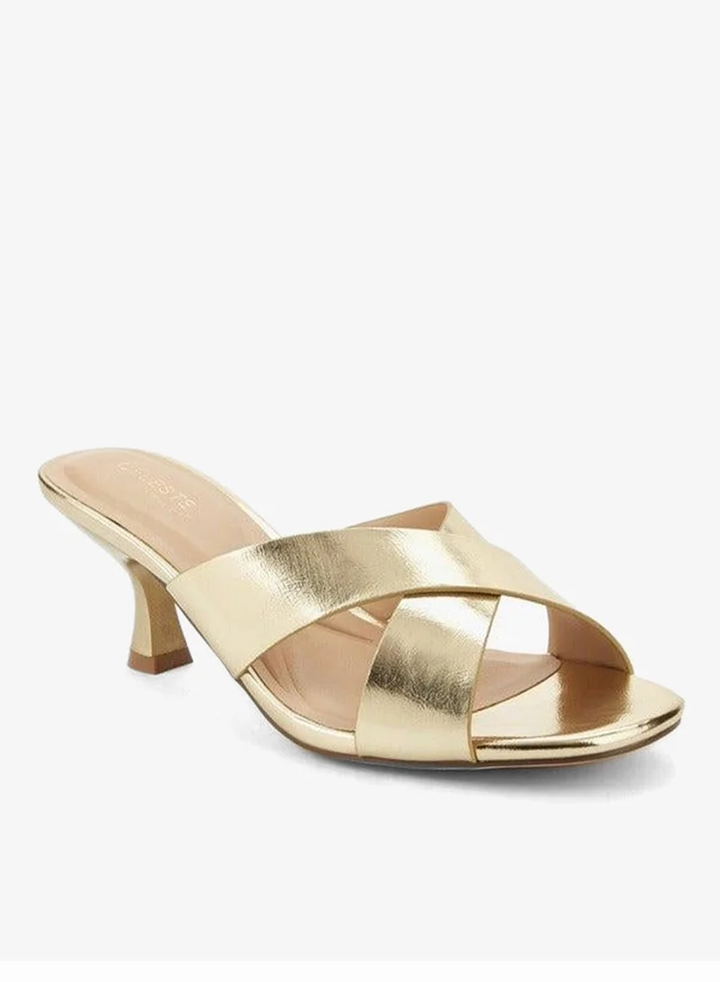 Celeste Women Cross Strap Kitten Heel Sandals