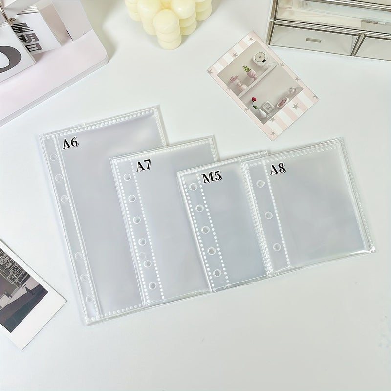 A7 Transparent Loose Leaf Refill Sheets 25 Pack PP Material for Photo Cards Postcards Office Stationery Supplies - Image 4