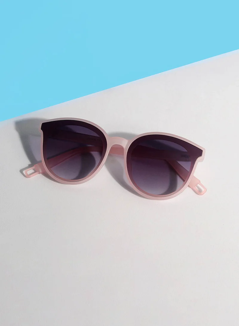 Woggles Eyeshield Light Pink Round Kids Sunglasses