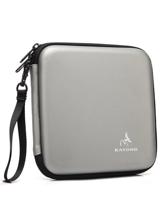 KAYOND Portable Hard Carrying Travel Storage Case for External USB, DVD, CD, Blu-ray Rewriter/Writer and Optical Drives (Gray) - Image 1