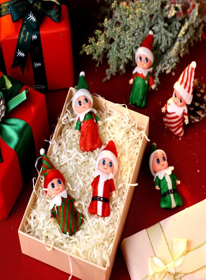 Skylety 6 Pieces Christmas Elf Tiny Elves Miniature Toys Christmas Decorations Accessories Stocking Stuffers for Xmas Adults(Classic Style) - Image 4