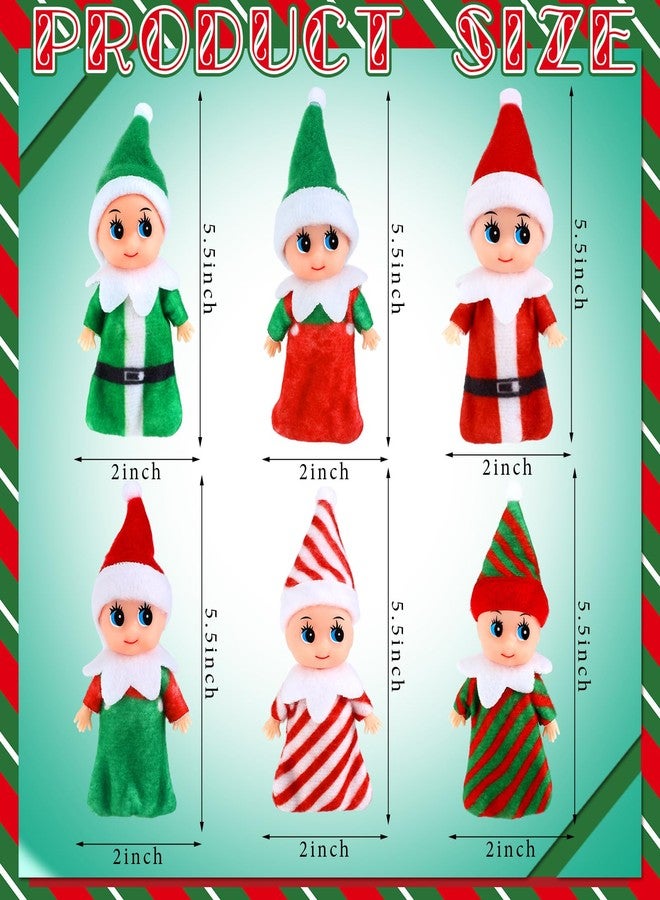 Skylety 6 Pieces Christmas Elf Tiny Elves Miniature Toys Christmas Decorations Accessories Stocking Stuffers for Xmas Adults(Classic Style) - Image 2