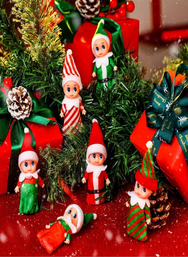Skylety 6 Pieces Christmas Elf Tiny Elves Miniature Toys Christmas Decorations Accessories Stocking Stuffers for Xmas Adults(Classic Style) - Image 3