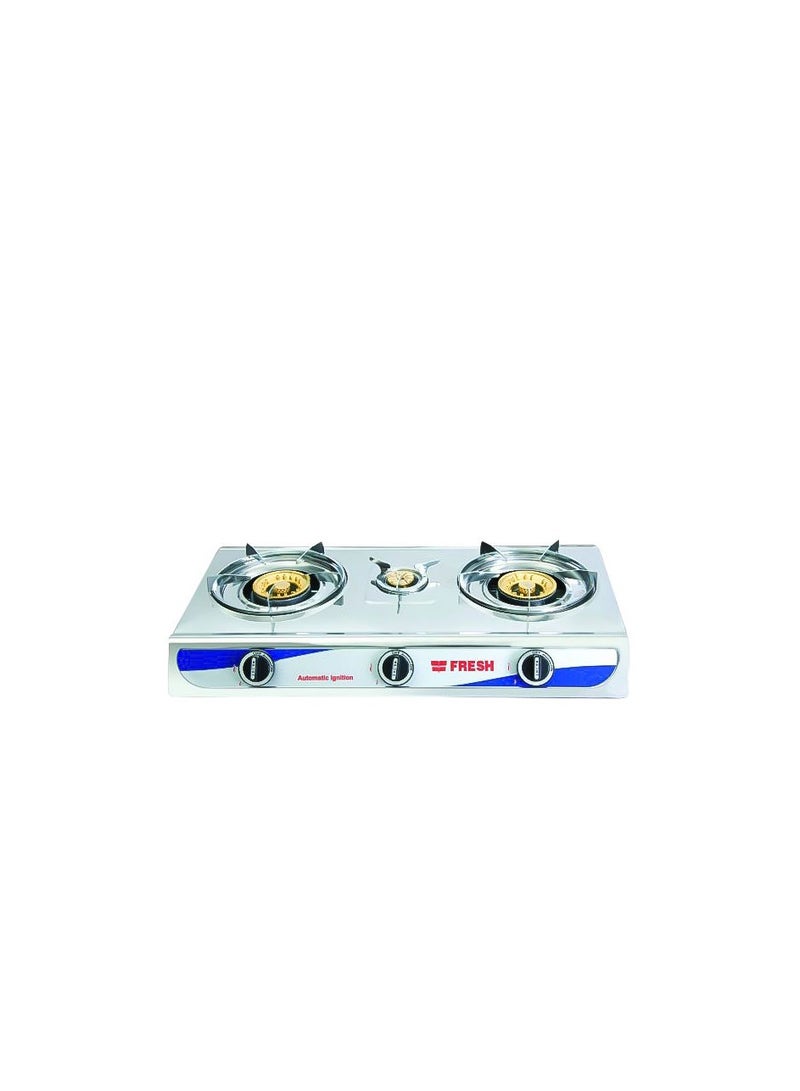 Fresh built in gas cooker 2.5 burners stainless steel - TS-253