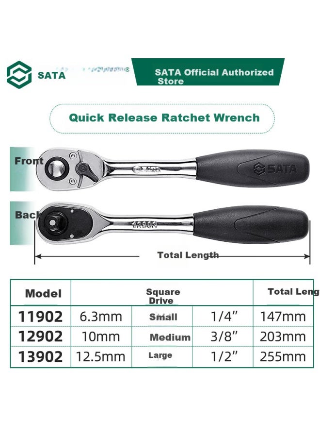 Sata 12911, 10mm Series Quick Release Angle Ratchet Wrench