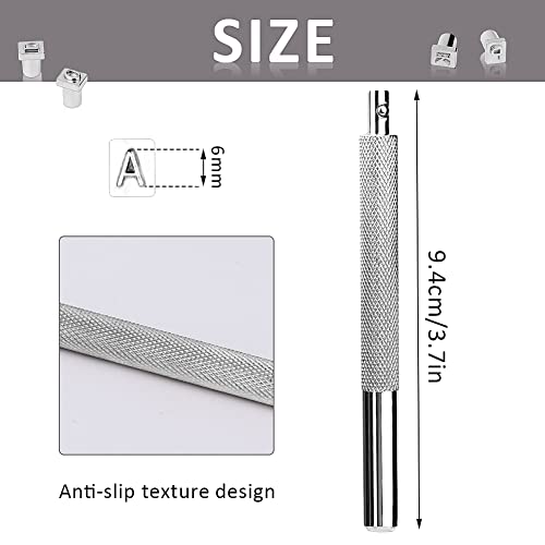 ZMAAGG 38 PCS Leather Stamping Tools, Leather Stamping Kit with 36pcs Letters and Numbers, Rubber Hammer, Leather Punch Tools, Leather Stamp Set Leather Carving Tools Leather Stamps for Leather Working - Image 3