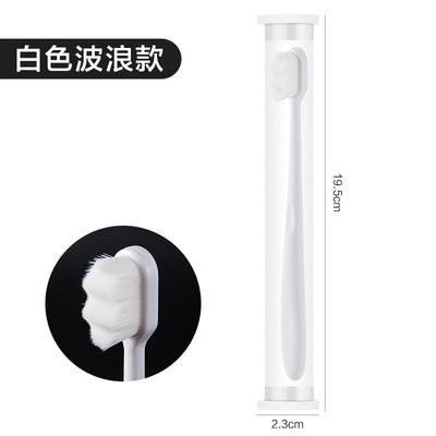 Generic Ultra-Soft Nano-Bristle Toothbrushes Family Pack White wave style 