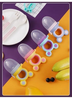 BabyGo Organic Baby'S Bpa Free Silicone Nipple Food Nibbler For Fruits With Storage Box (Multicolor) (Simple Design)  - Image 4