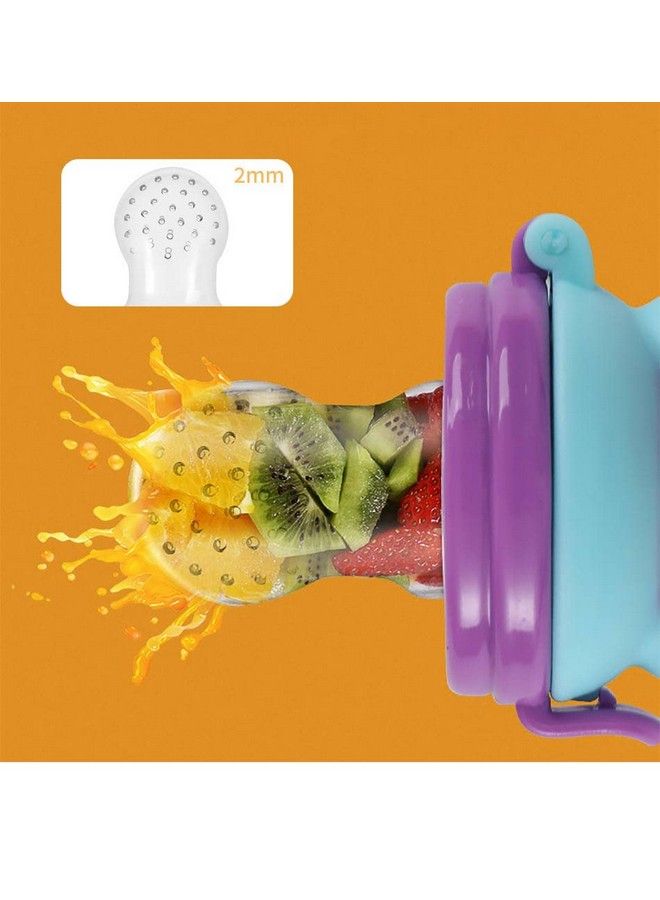 BabyGo Organic Baby'S Bpa Free Silicone Nipple Food Nibbler For Fruits With Storage Box (Multicolor) (Simple Design) - Image 5