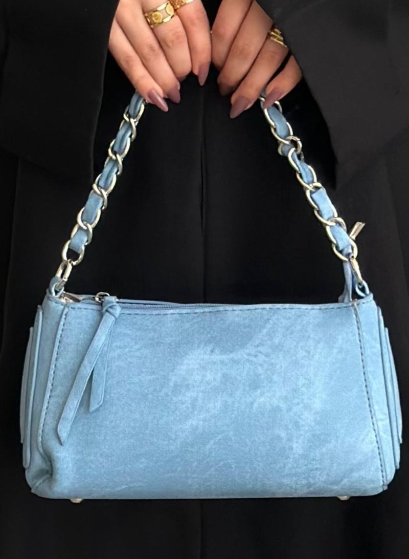 چينيرال براند حقيبة يد وكتف جينز بتصميم مميز وانيق مع حامل لليد وحامل للكتف - Image 1