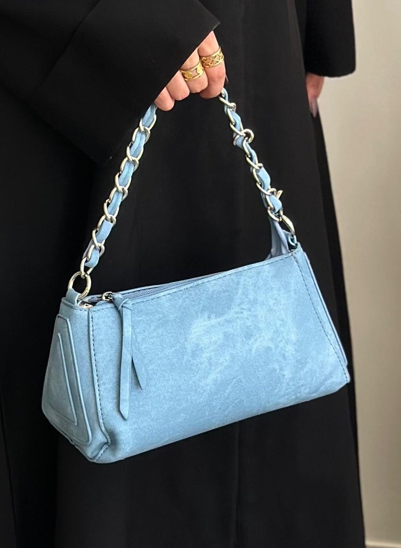 چينيرال براند حقيبة يد وكتف جينز بتصميم مميز وانيق مع حامل لليد وحامل للكتف - Image 2