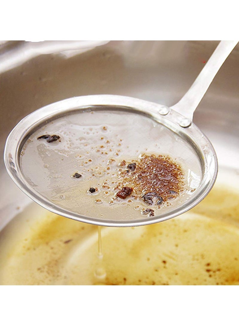 Hot Pot Skimmer Stainless Steel Mesh Food Strainer Foam and Grease Fishing Spoon  - Image 1