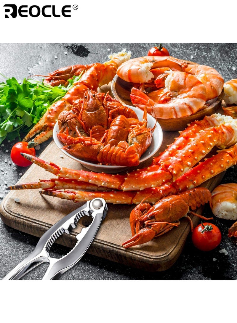 REOCLE 4 PCS Crab Leg Crackers and Tools Shellfish Crab Claw Seafood Lobster Cracker Set Multi-Purpose Nut Crackers for Crab Legs Easy to Use Durable Ideal for Seafood Lovers Home Dinners Parties - Image 5