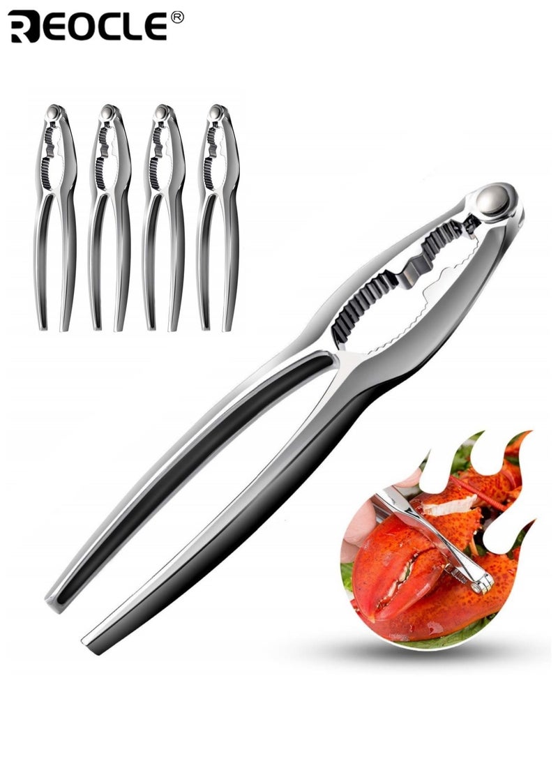 REOCLE 4 PCS Crab Leg Crackers and Tools Shellfish Crab Claw Seafood Lobster Cracker Set Multi-Purpose Nut Crackers for Crab Legs Easy to Use Durable Ideal for Seafood Lovers Home Dinners Parties - Image 2