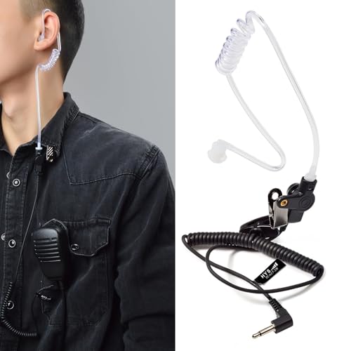 HYS 3.5mm Police Listen Only Acoustic Tube Earpiece with One Pair Medium Earmolds for Speaker Mics - Image 3
