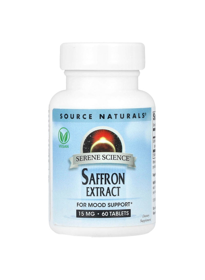 Serene Science®, Saffron Extract, 15 mg, 60 Tablets