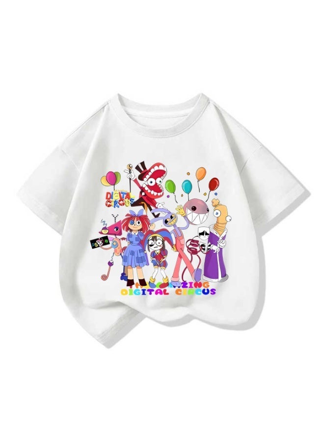 The Amazing Digital Circus Graphic Short Sleeve T-Shirt Cartoon Tee Multiple Sizes Unisex Summer Top - Image 1