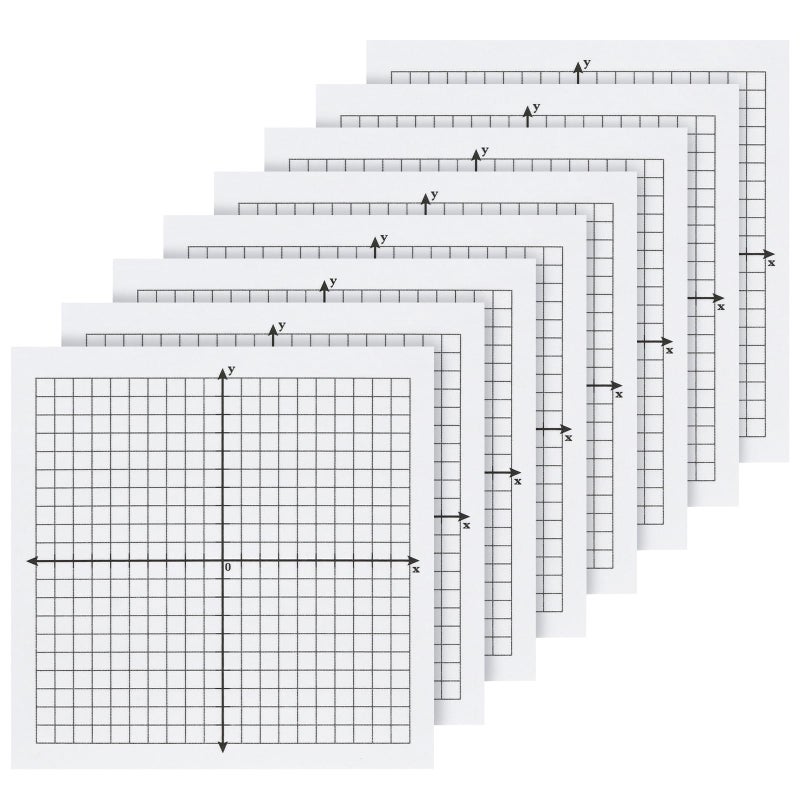 Tecreddy Graph Sticky Notes, 8 Pads, 3x3 Inch, Graph Paper Sticky Notes, Grid Sticky Notes, Coordinate Plane Sticky Notes for Office School Math Supplies - Image 1