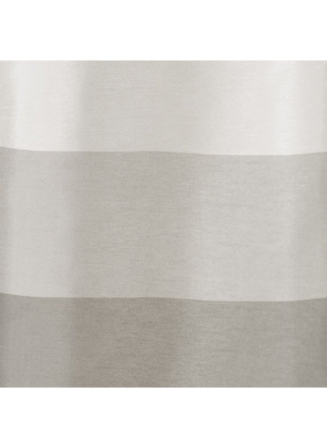 Exclusive Home Curtains - Exclusive Home Chateau Striped Faux Silk Grommet Top Curtain Panel Pair 54 x84 Dove Grey - Image 1