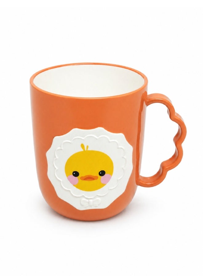 Kawaii Duckling Kids' Mug with Scalloped Handle - Image 1