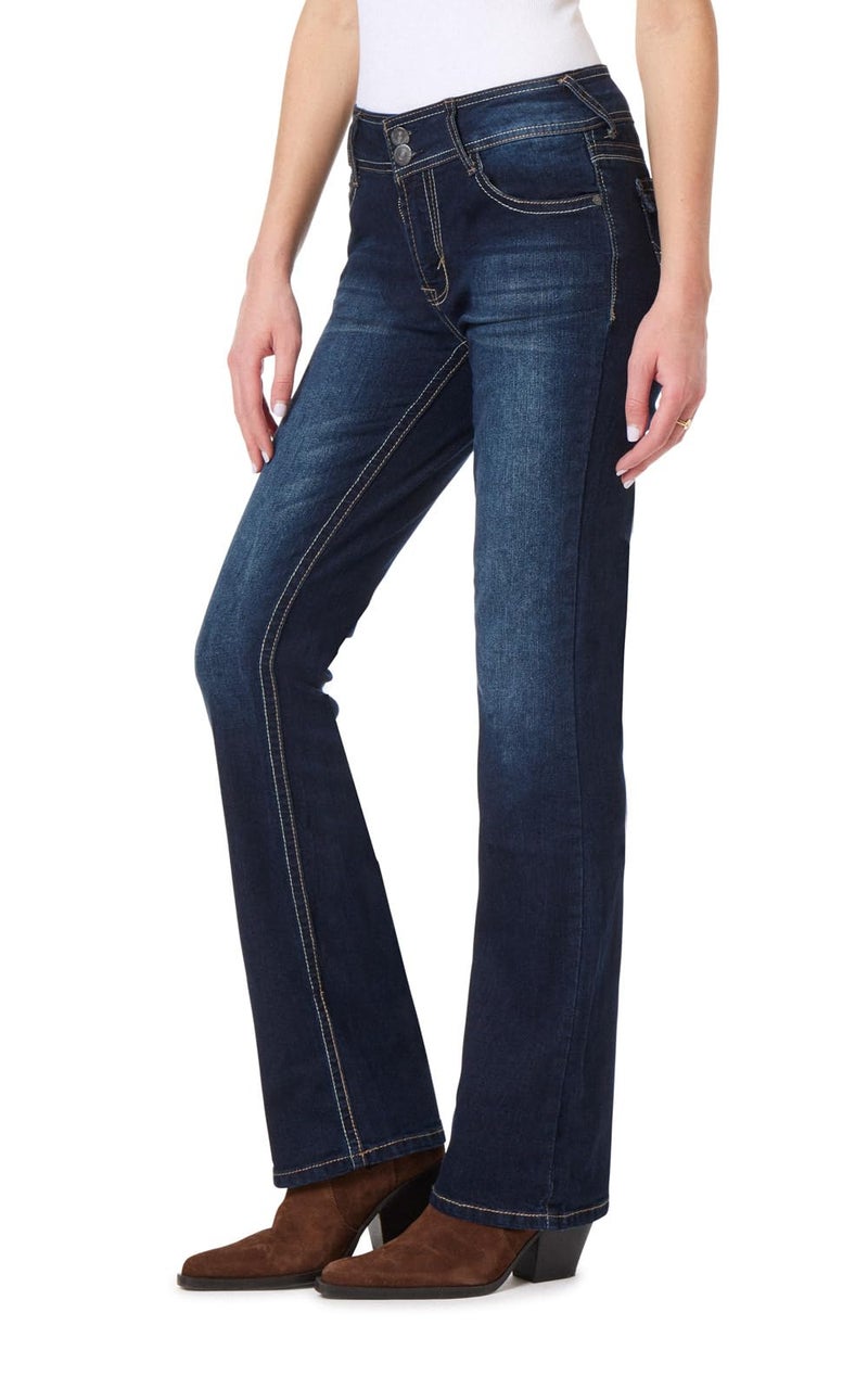 WallFlower Women's InstaStretch Luscious Curvy Bootcut Jeans, Betsy, (13) - Image 1