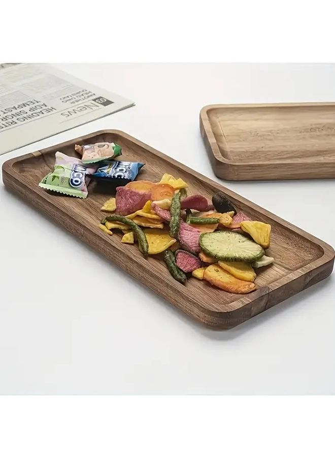 Rectangular Wooden Display Trays 4pcs Set For Cake Dessert Food Plate - Image 2