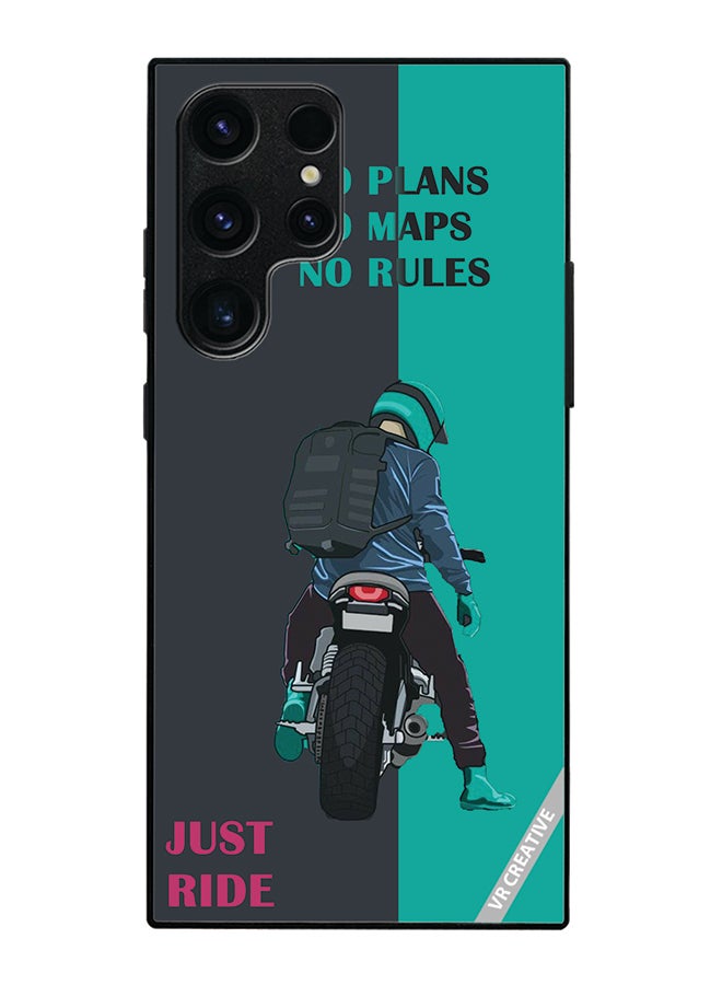Protective Case Cover For Samsung Galaxy S25 Ultra Just Ride Design Multicolour