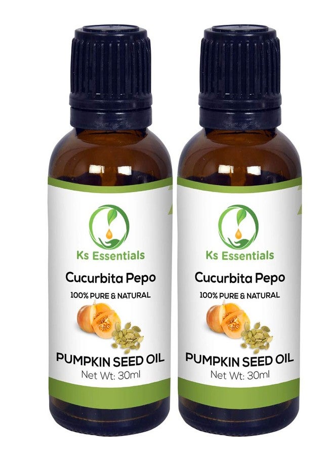 Ks Essentials Pumpkin Seed Carrier Oil 100% Pure Natural & Therapeutic Grade For Aromatherapy, Skin & Hair Growth (30ml) Each - Image 2