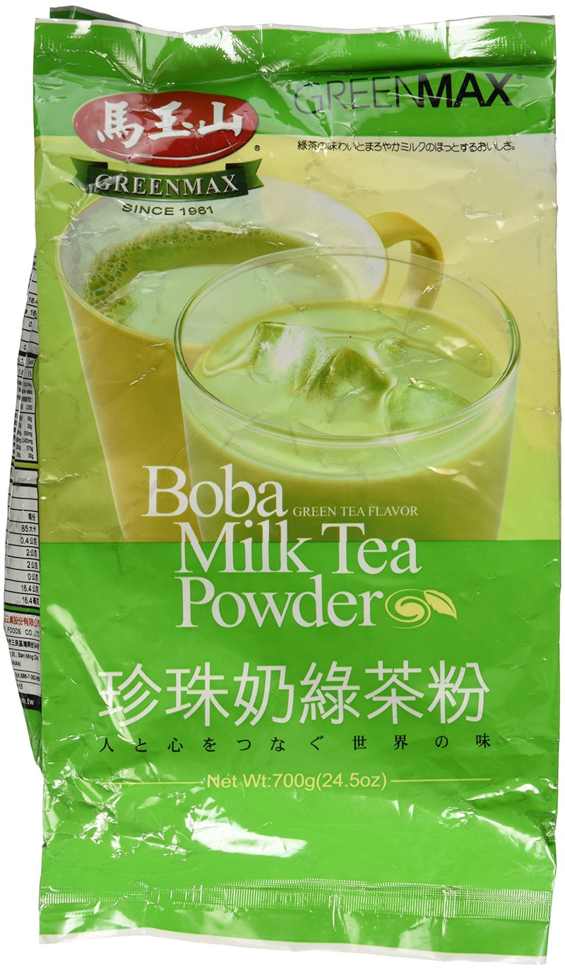Greenmax, Greenmax Boba Milk Tea Powder Green Lg/Bag, 24.5 Ounce - Image 1