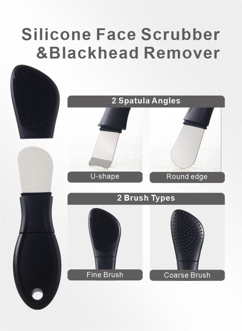 YEADMAL Silicone Blackhead Remover Facial Skin Spatula for Men and Women Skin Care (Black) - Image 2